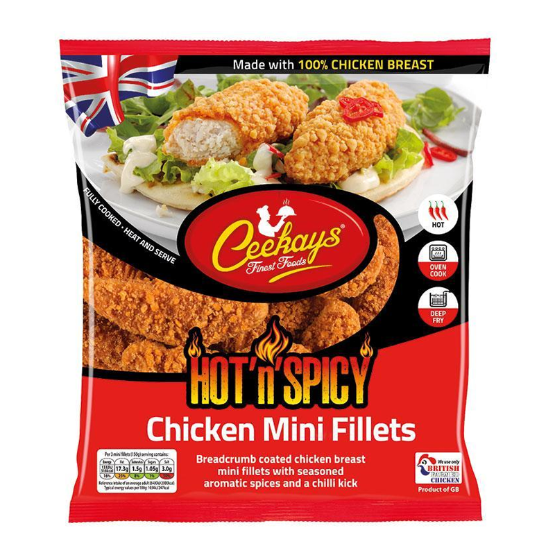 Ceekays Hot 'n' Spicy Chicken Mini Fillets 500g