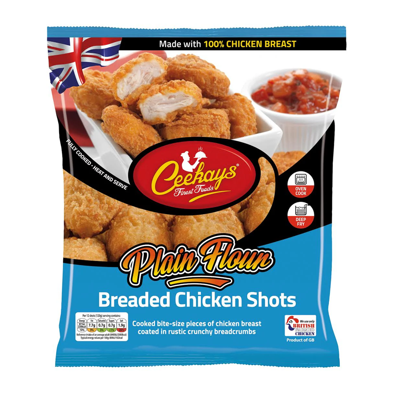 Ceekays Plain Flour Breaded Chicken Shots 500g