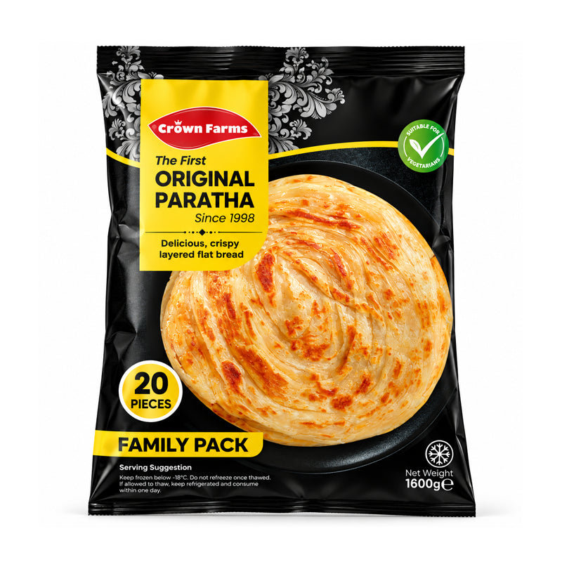 Crown Farms Plain Paratha Family Pack 20pcs