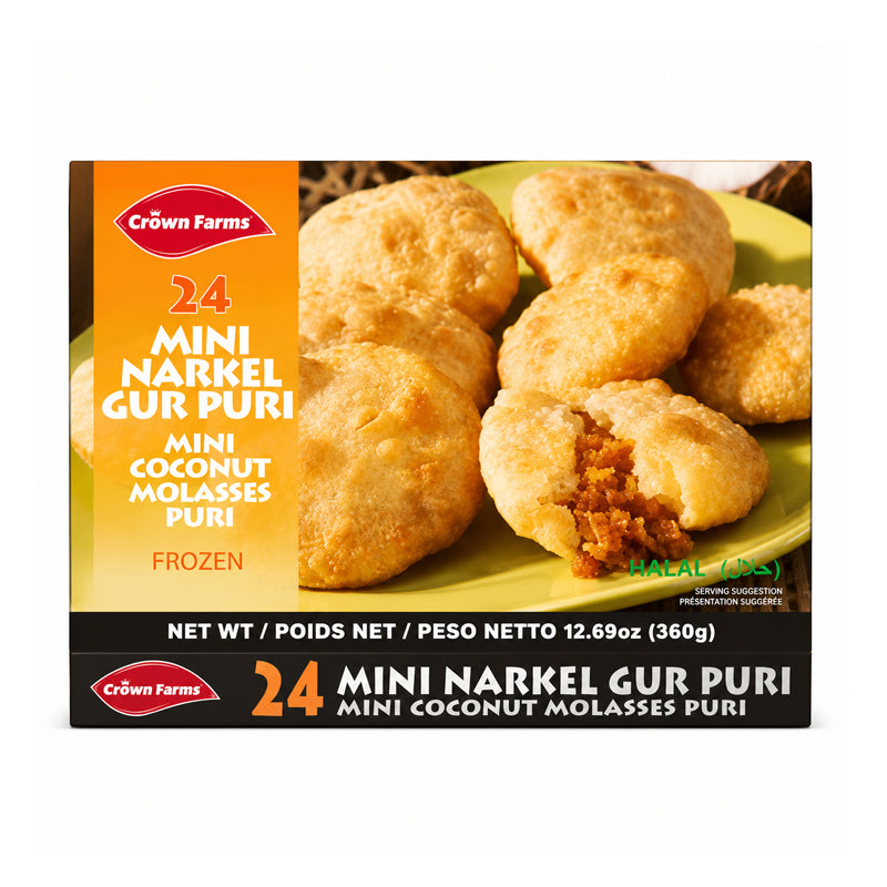 Crown Farms Narkeli Ghur Mini Coconut Puri 20pcs