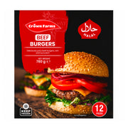Crown Farms Beef Burgers 12pcs