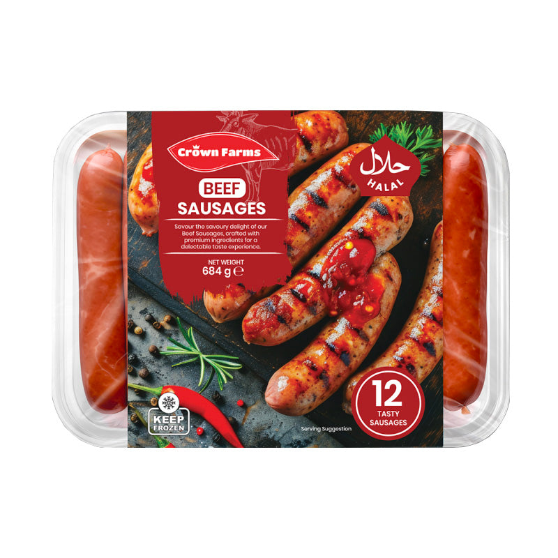 Crown Farms Beef Sausages