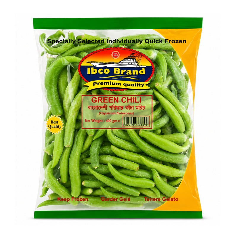 Ibco Frozen Green Chilli 400g