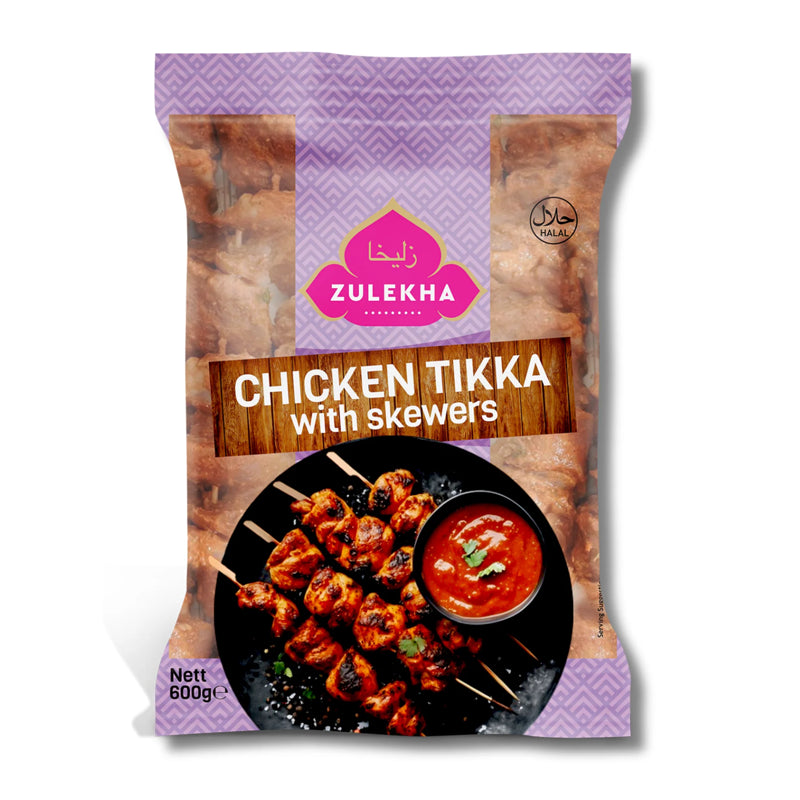 Zulekha Chicken Tikka Skewers 600g